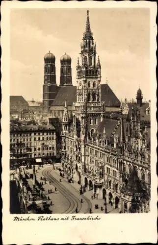 Ak München, Rathaus, Frauenkirche