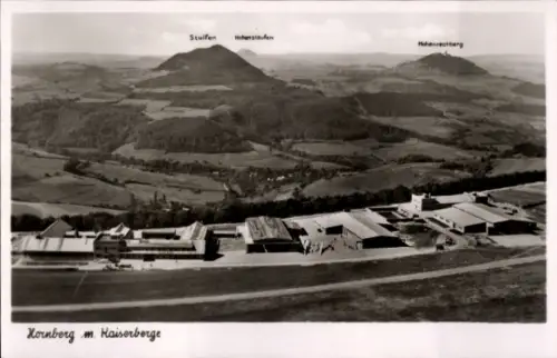 Ak Hornberg Schwäbisch Gmünd, Fliegeraufnahme, Berggasthof Albert Holle, Kaiserberge