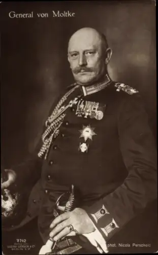Ak Helmuth Johannes Ludwig von Moltke, Generaloberst, Chef des deutschen Generalstabs, Portrait
