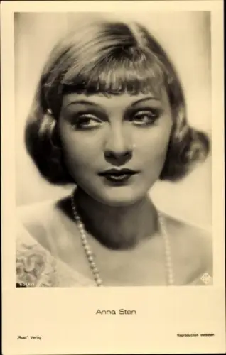 Ak Schauspielerin Anna Sten, Portrait, UfA
