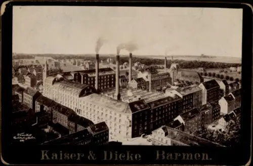 Kabinett Foto Barmen Wuppertal, Fabrik Kaiser & Dicke