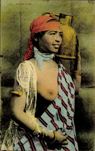 Ak Femme arabe, barbusig