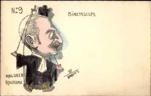Künstler Ak Norwins, Pierre Waldeck-Rousseau, Politiker, Puppe