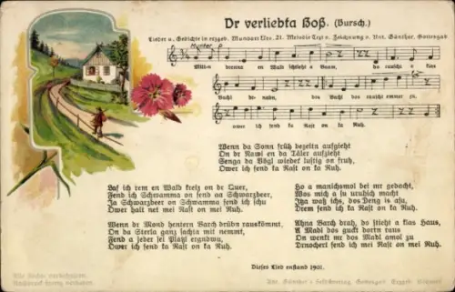 Lied Ak Günther, Anton, Dr verliebta Boß, Erzgebirgische Mundart Nr 21