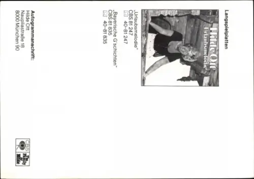 Autogrammkarte Sängerin Hilde Ott, Portrait, Autogramm