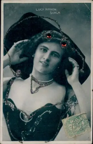 Glitzer Ak Schauspielerin? Lucy Manon, Porträt