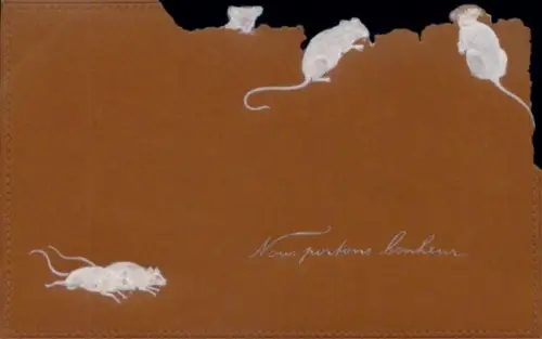 Präge Ak Weiße Mäuse