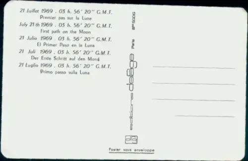 Metall PC First set Foot upon the Moon 1969, Neil Armstrong, Michael Collins