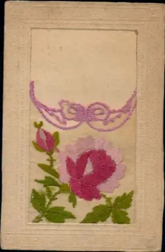 Seidenstick Ak Blumen, Knospe