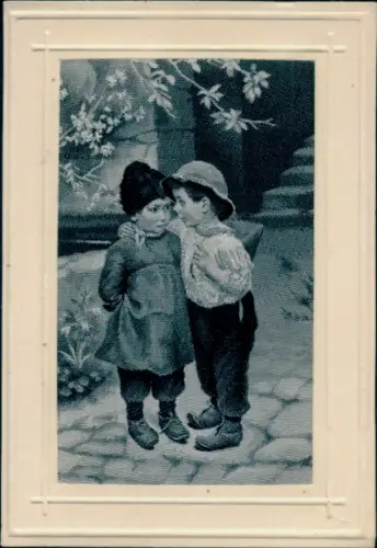 Seiden Ak Zwei Jungen im Gespräch