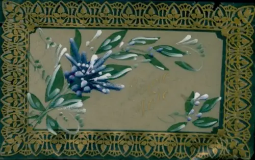 Zelluloid Ak Blumen, Kitsch