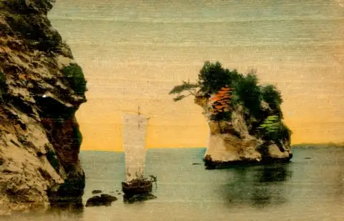 Holz Ak Segelboot, Felsen