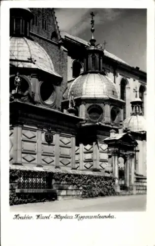 Ak Kraków Krakau Polen,  Wawel, Kaplica Zygmuntowska,  Architektur