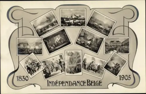 Ak Belgische Unabhängigkeit 1830-1905
