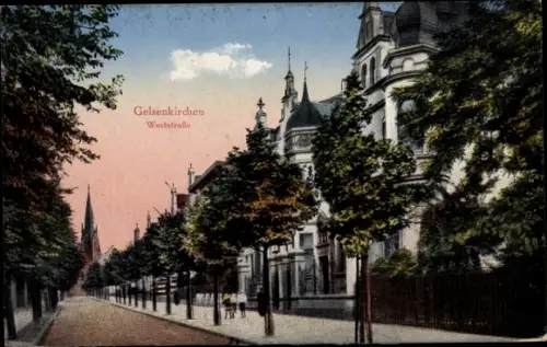 Ak Gelsenkirchen im Ruhrgebiet, Weststraße
