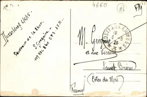 Ak Gelsenkirchen im Ruhrgebiet, Hauptbahnhof, Straßenseite, Hauptpost