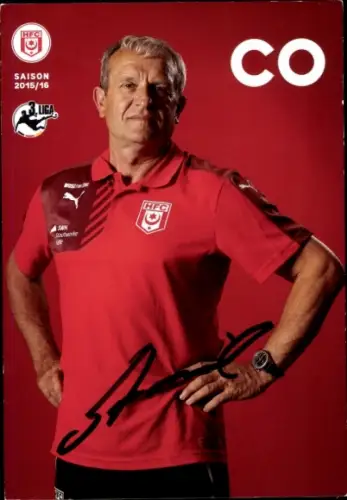 Autogrammmkarte Co Trainer Dieter Strozniak, Hallescher FC, Autogramm