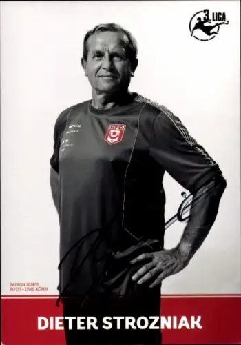 Autogrammmkarte Co Trainer Dieter Strozniak, Hallescher FC, Autogramm