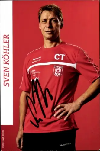 Autogrammmkarte Cheftrainer Sven Köhler, Hallescher FC, Autogramm