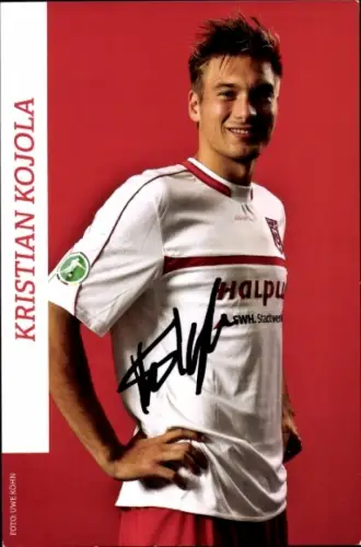 Autogrammmkarte Fußballer Kristian Kojola, Hallescher FC, Autogramm