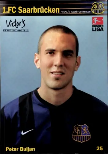 Autogrammkarte Fußballer Peter Buljan, 1. FC Saarbrücken, Autogramm