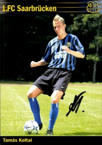 Autogrammkarte Fußballer Tamás Koltai, 1. FC Saarbrücken, Autogramm