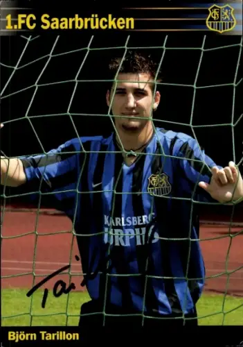 Autogrammkarte Fußballer Björn Tarillon, 1. FC Saarbrücken, Autogramm