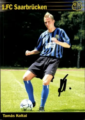 Autogrammkarte Fußballer Tamás Koltai, 1. FC Saarbrücken, Autogramm