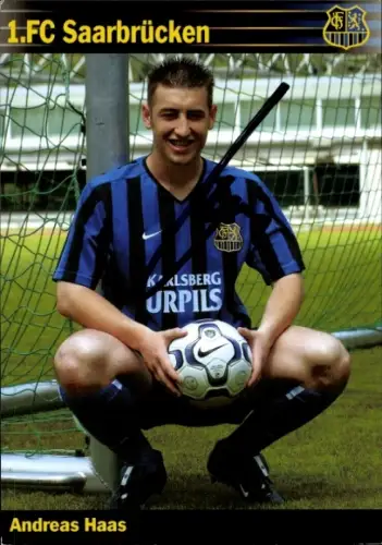 Autogrammkarte Fußballer Andreas Haas, 1. FC Saarbrücken, Autogramm
