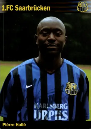 Autogrammkarte Fußballer Piérre Hallé, 1. FC Saarbrücken, Autogramm