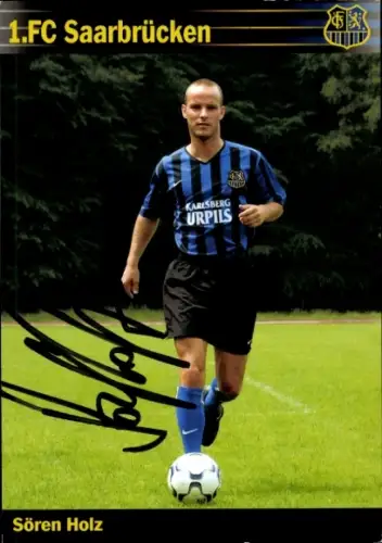 Autogrammkarte Fußballer Sören Holz, 1. FC Saarbrücken, Autogramm