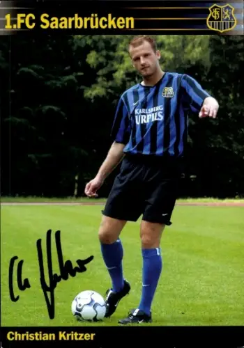 Autogrammkarte Fußballer Christian Kritzer, 1. FC Saarbrücken, Autogramm