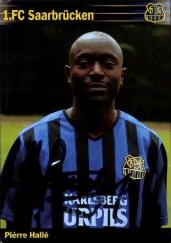 Autogrammkarte Fußballer Pierré Hallé, 1. FC Saarbrücken, Autogramm