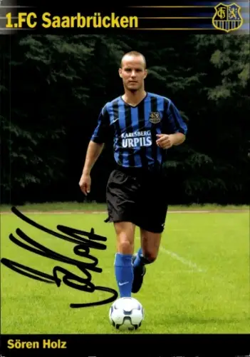 Autogrammkarte Fußballer Sören Holz, 1. FC Saarbrücken, Autogramm
