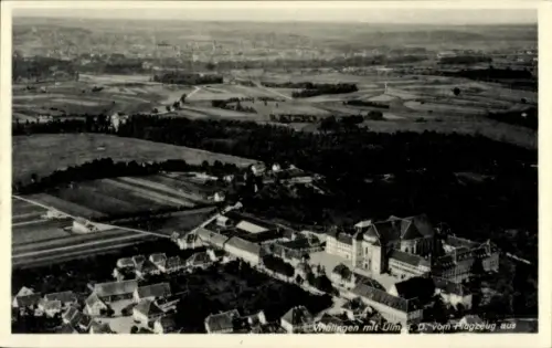 Ak Wiblingen Ulm an der Donau Baden, Luftaufnahme von  Landschaft, Felder, Gebäude