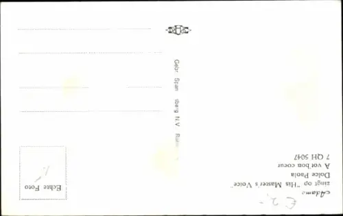 Ak Sänger Adamo, Portrait