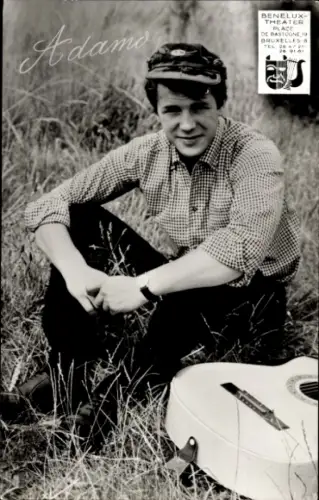 Ak Sänger Adamo, Portrait