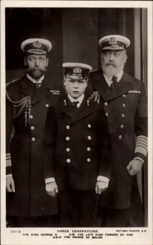 Ak König Eduard VII. von England, König Georg V. von England, Duke of Cornwall