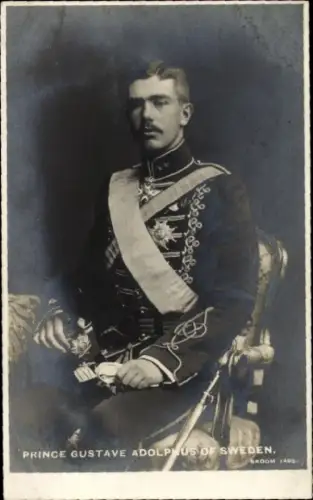 Ak Prinz Gustaf Adolf von Schweden, Portrait