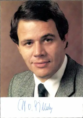 Autogrammkarte Politiker Hans-Otto Wilhelm, Autogramm