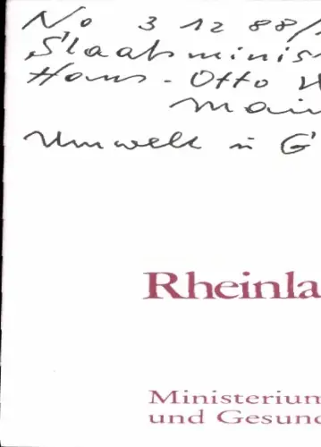 Autogrammkarte Politiker Hans-Otto Wilhelm, Autogramm