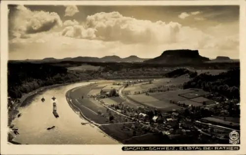 Ak Rathen an der Elbe Sächsische Schweiz, Elbtal