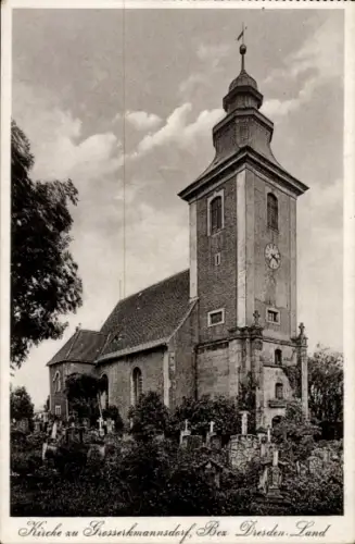 Ak Großerkmannsdorf Radeberg Sachsen, Kirche