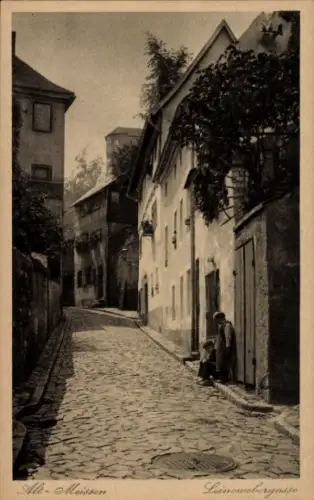 Ak Meißen an der Elbe, Altstadt, Leinewebergasse