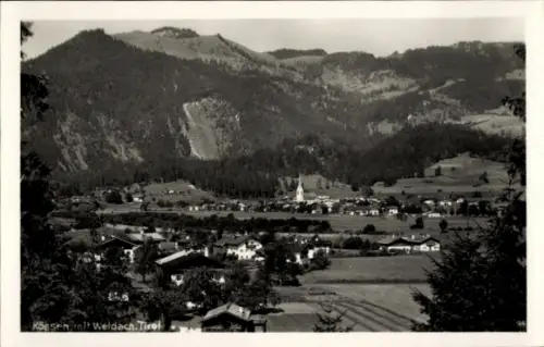Ak Kössen in Tirol, Kössen mit Weldach, Tirol, Berge, Landschaft, 