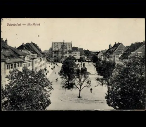 Ak Schweinfurt in Unterfranken Bayern, Marktplatz