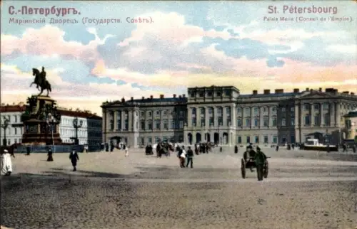 CPA Saint-Pétersbourg Russie, Palais Marie, Conseil de l'Empire