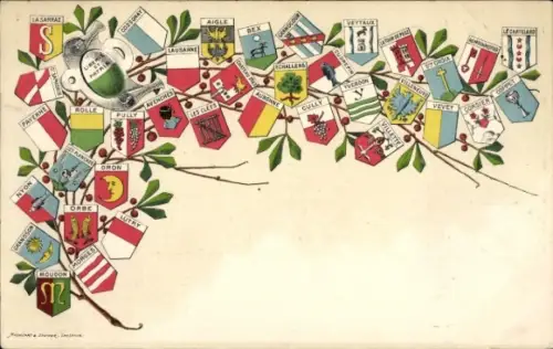 Wappen Ak Schweizerische Kantone