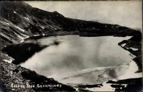 Foto Ak Zakopane Hohe Tatra Polen, Czarny Staw Gąsienicowy, Polnischer Schwarzer See