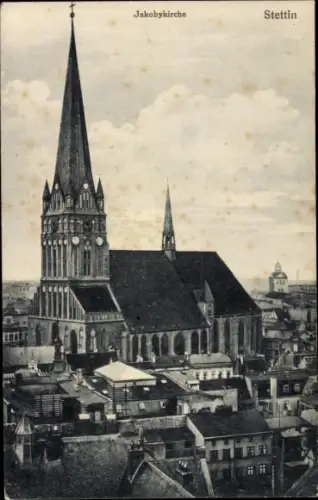 Ak Szczecin Stettin Pommern, Jakobykirche